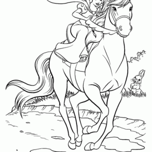 Horse and rider coloring pages printable for free download