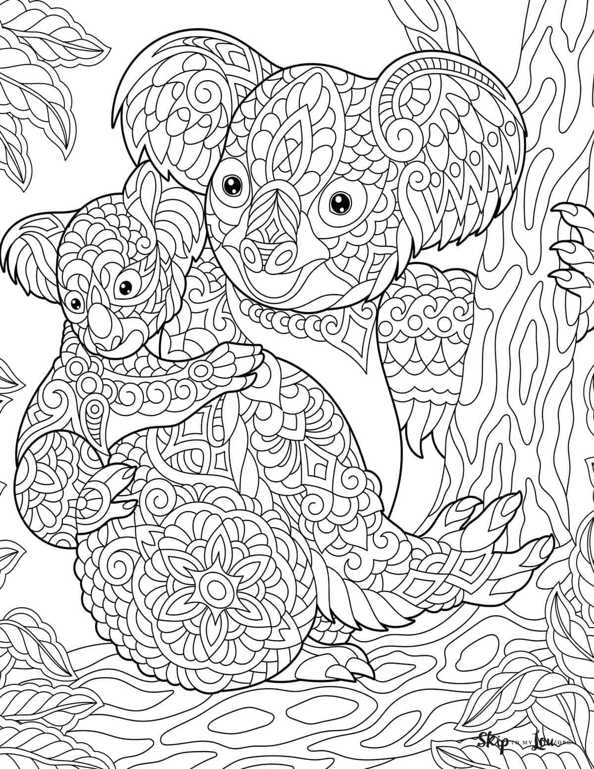 Koala coloring pages skip to my lou