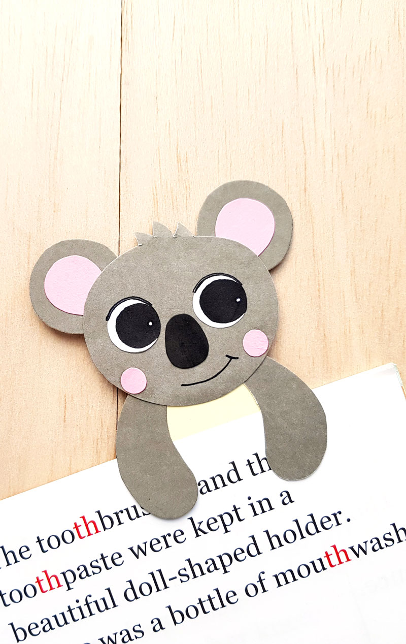 Koala craft make a koala hug bookmark with a free template