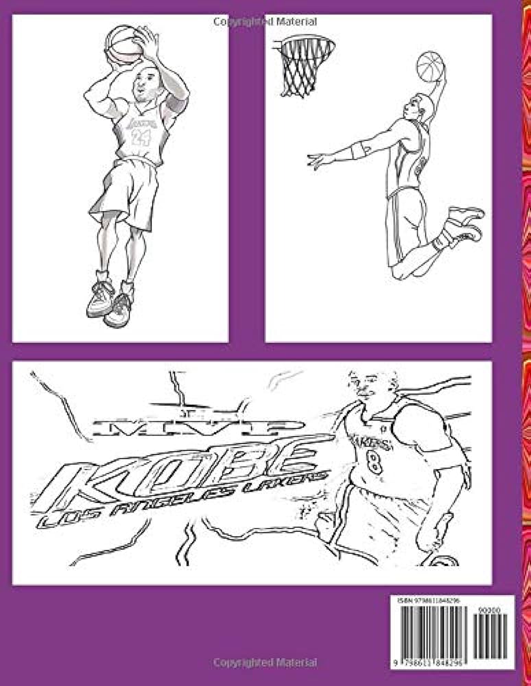 Kobe bryant coloring book adults mamba is back for teens and fanswith easy and fun great unique coloring pages books