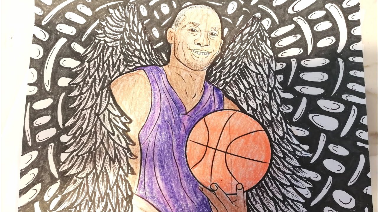 Kobe bryant coloring page transformation