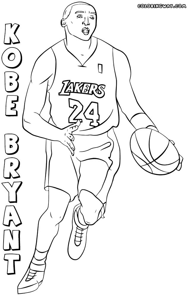 Kobe bryant coloring pages coloring pages to download and print