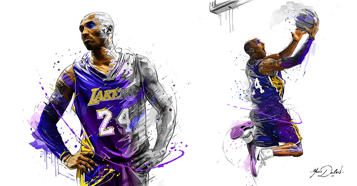 Kobe bryant living color painting â hooped up