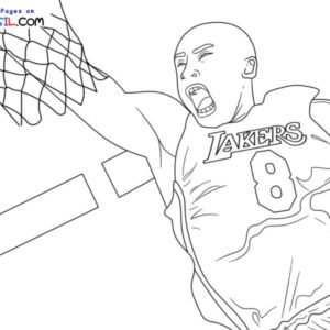 Kobe bryant coloring pages printable for free download