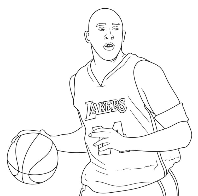 Kobe bryant coloring pages