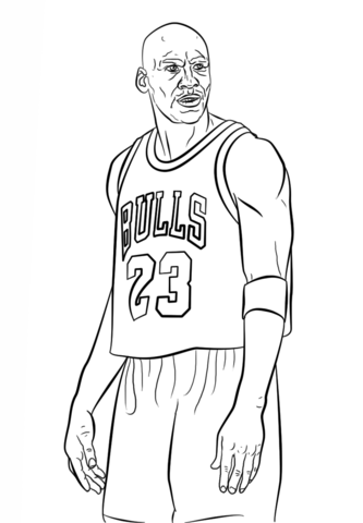 Michael jordan coloring page free printable coloring pages