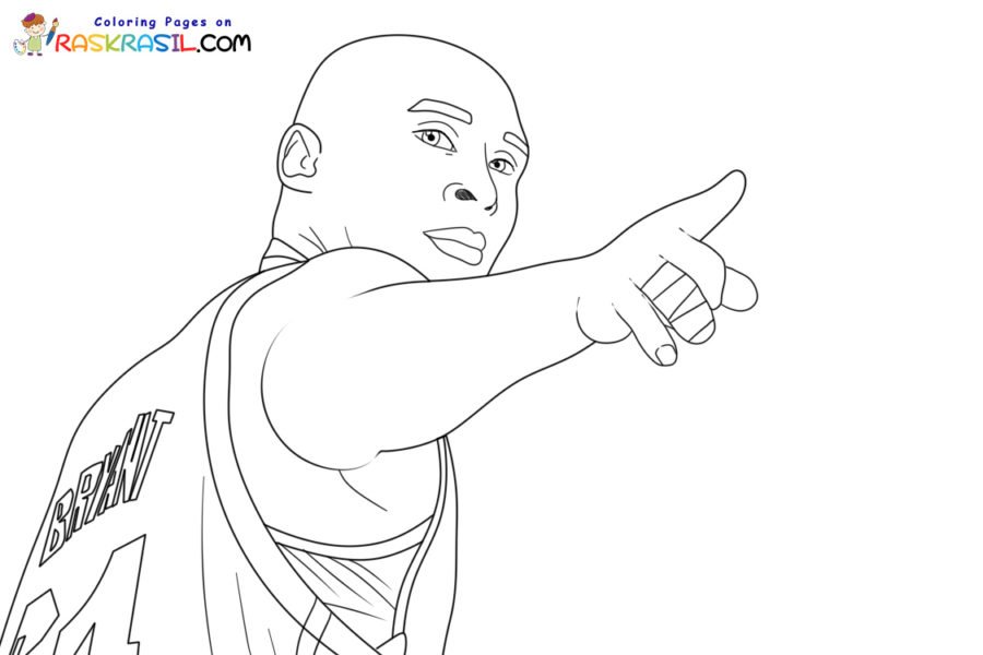 Kobe bryant coloring pages printable for free download