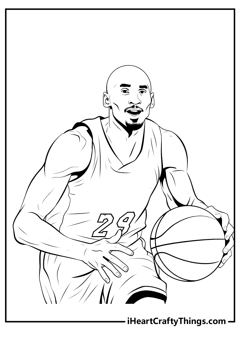 Kobe bryant coloring pages free printables