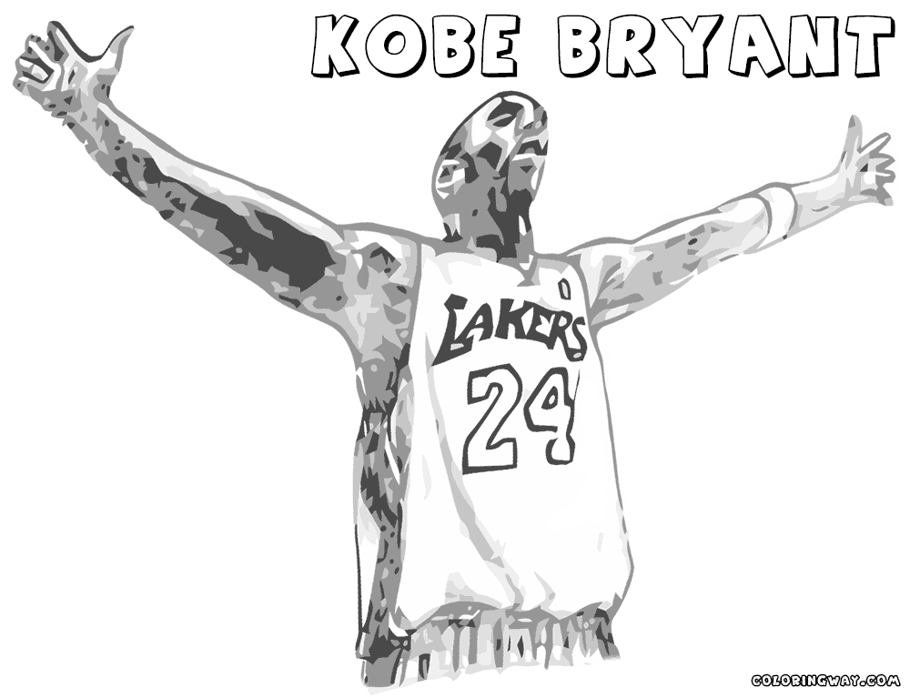 Kobe bryant coloring pages coloring pages to download and print