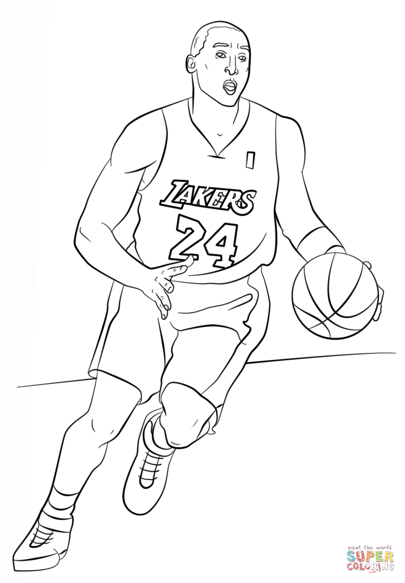 Kobe bryant coloring page free printable coloring pages sports coloring pages coloring pages coloring pages inspirational