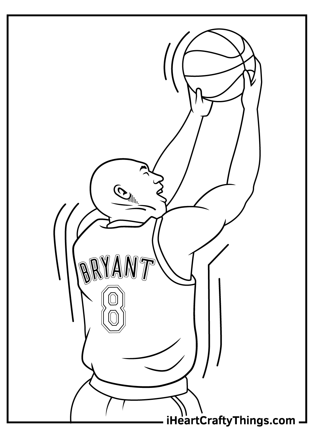 Kobe bryant coloring pages free printables