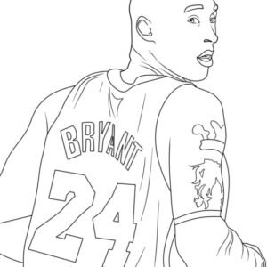 Kobe bryant coloring pages printable for free download