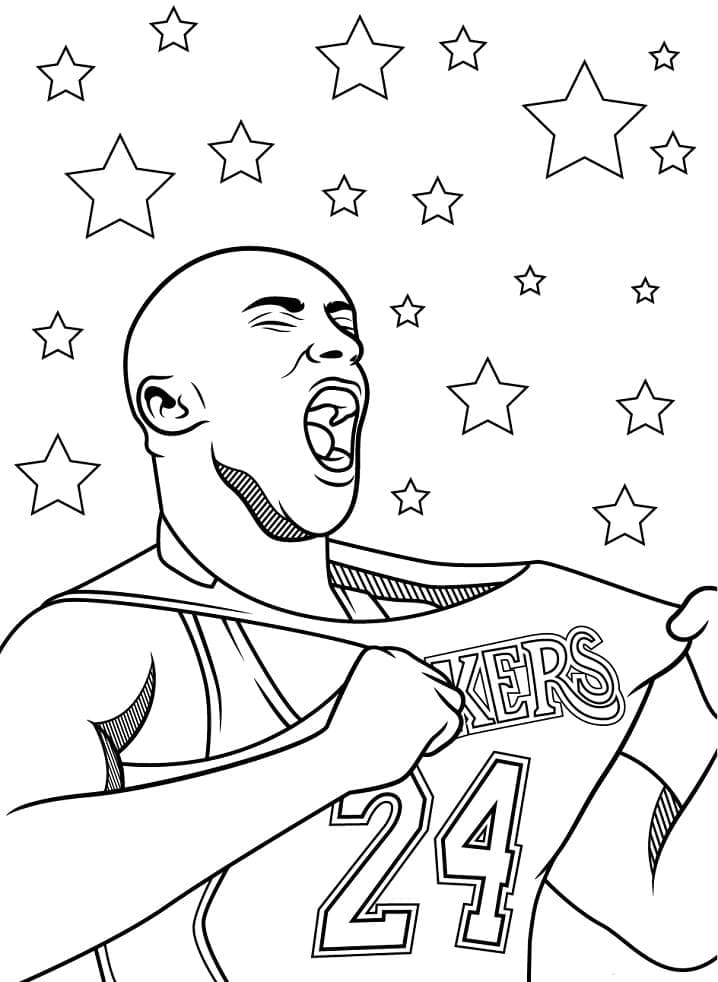 Kobe bryant coloring pages