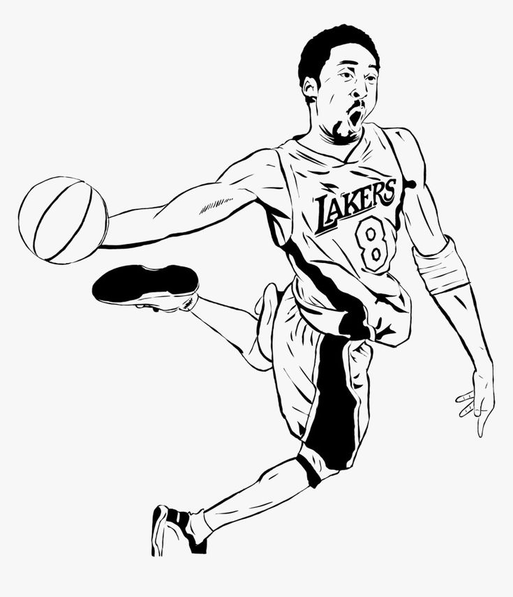 Pin by vanessa vozza parlanti on spring rd clipart black and white kobe bryant kobe