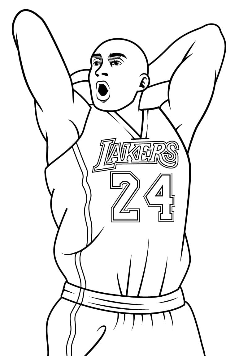 Kobe bryant printable coloring page