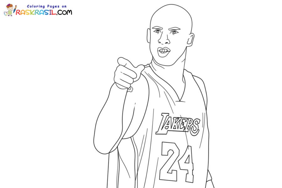 Kobe bryant coloring pages printable for free download