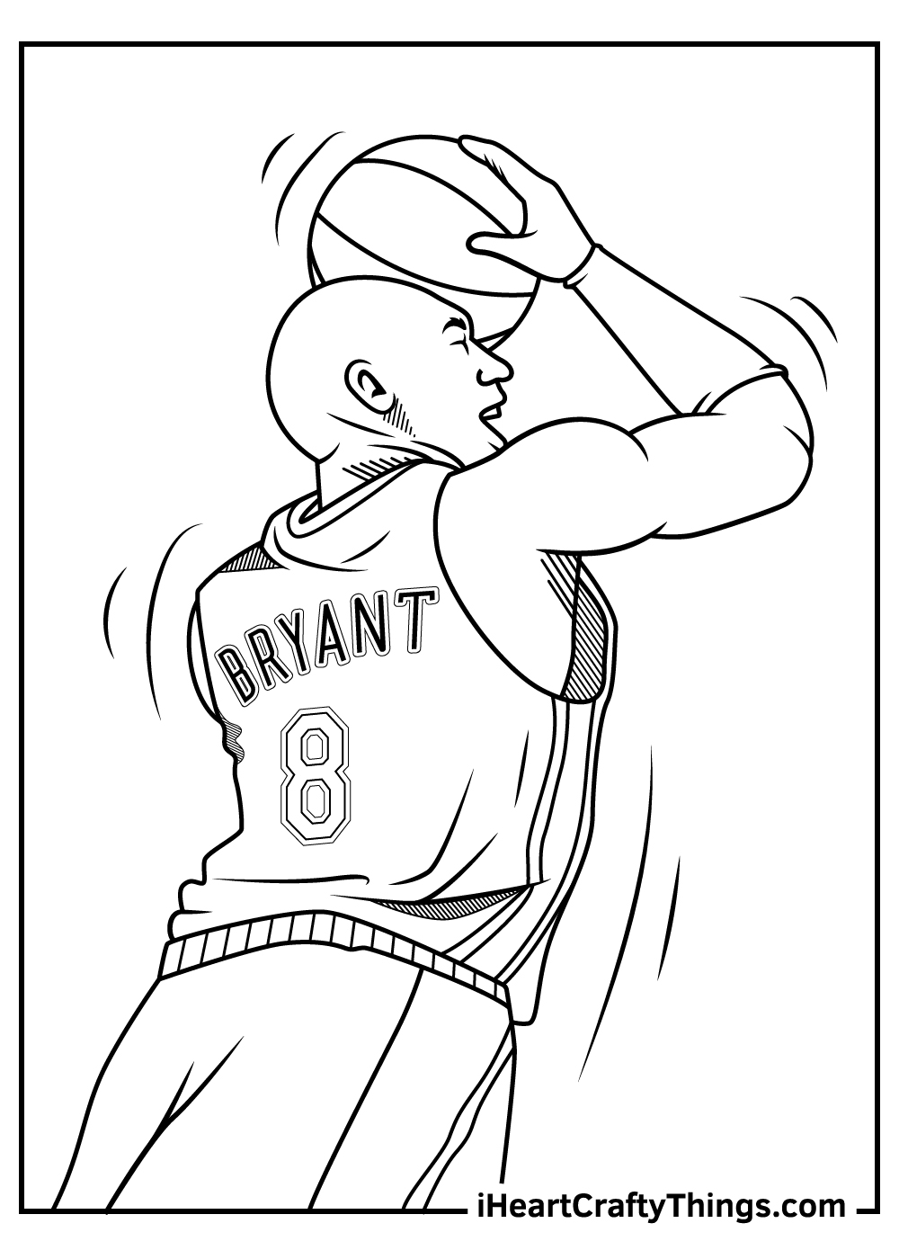 Kobe bryant coloring pages free printables