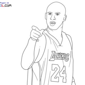 Kobe bryant coloring pages printable for free download