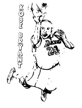 Kobe bryant coloring pages for an essay by brilliant pathways enterprises