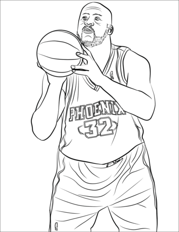 Shaquille oneal coloring page free printable coloring pages