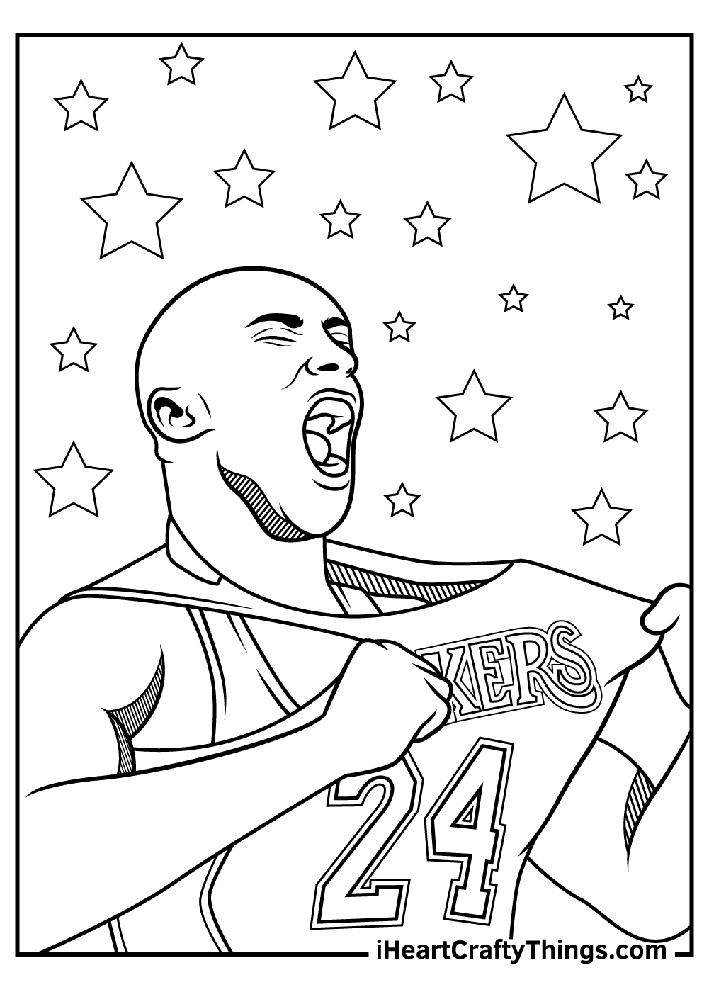 Kobe bryant coloring pages free printables