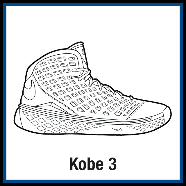 Nike kobe sneaker coloring pages