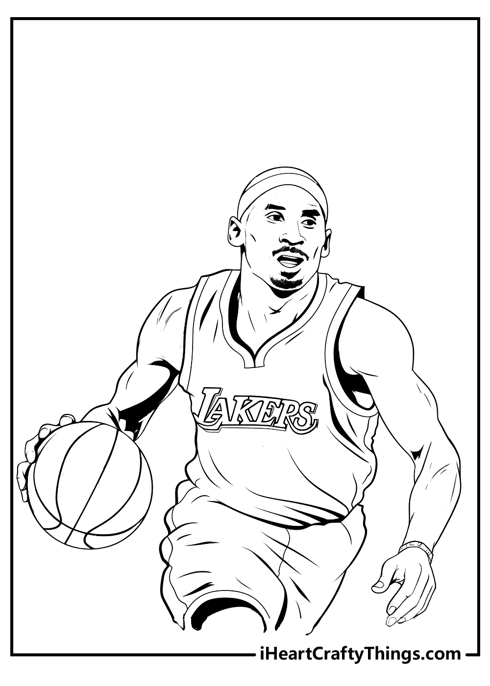 Kobe bryant coloring pages free printables