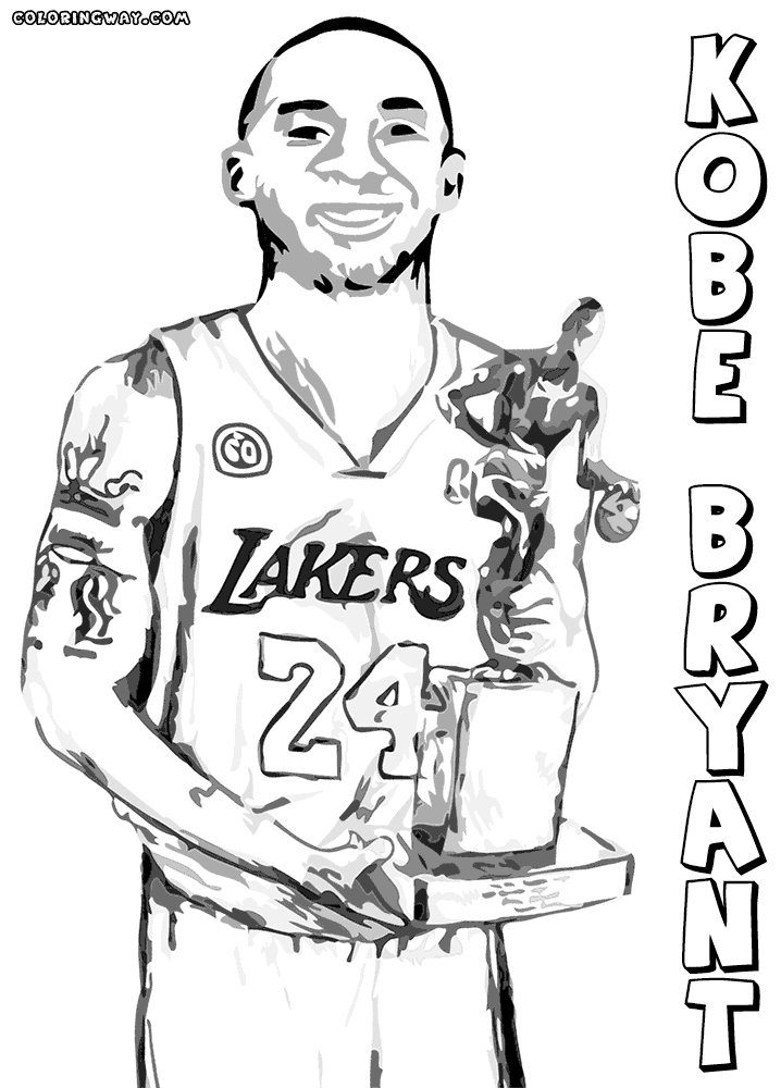 Kobe bryant coloring pages coloring pages to download and print