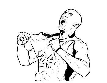 Kobe jersey coloring page by yvonne c tpt