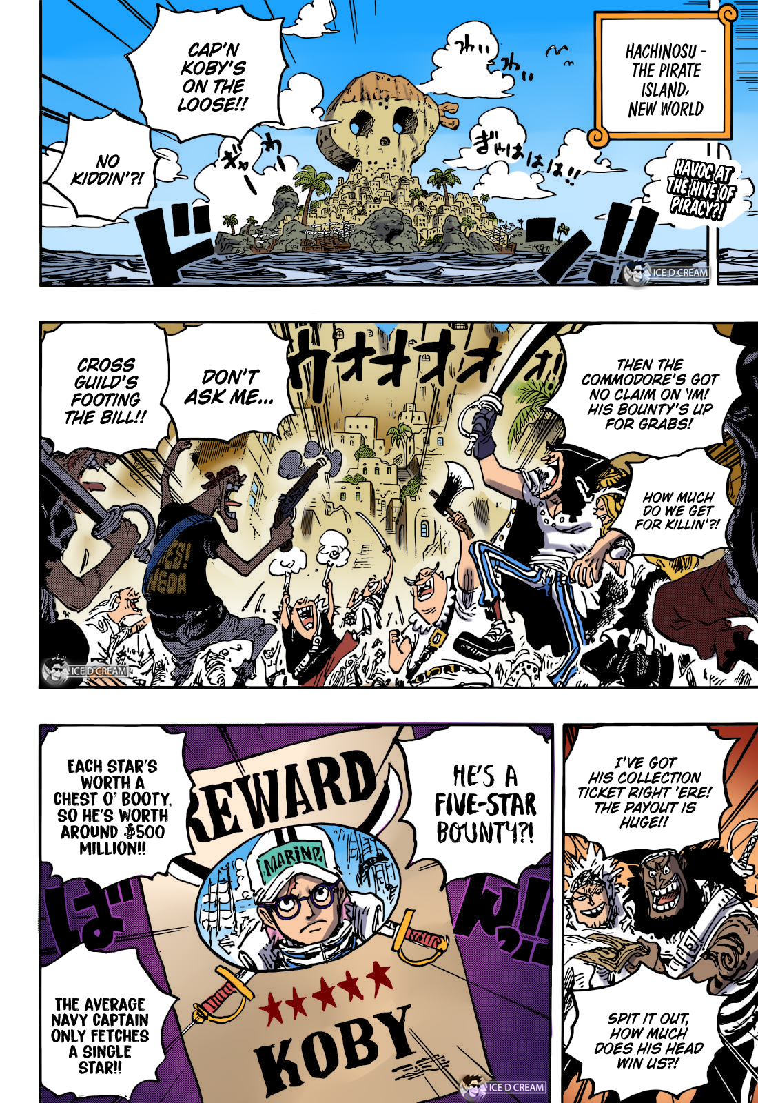 One piece chapter colored ronepiece