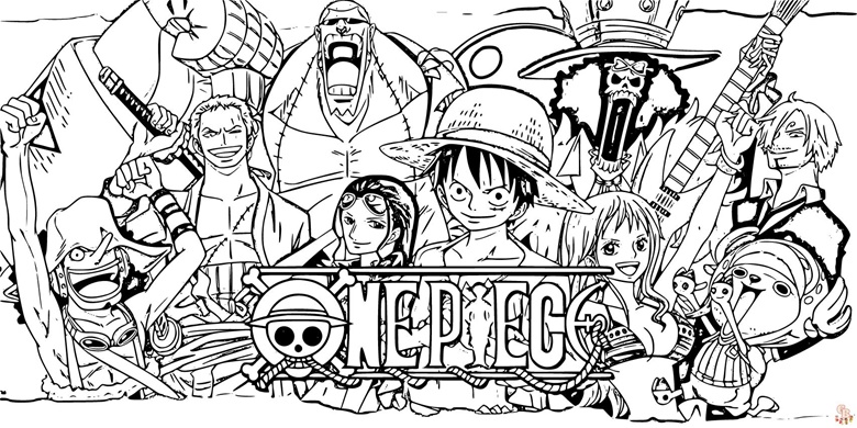 Enjoy creative fun with one piece coloring pages