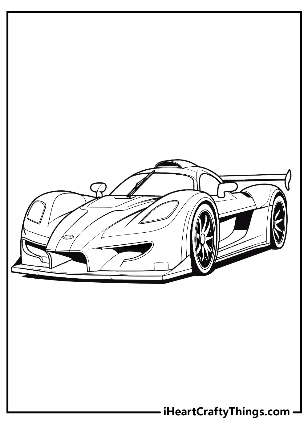 Race car coloring pages free printables