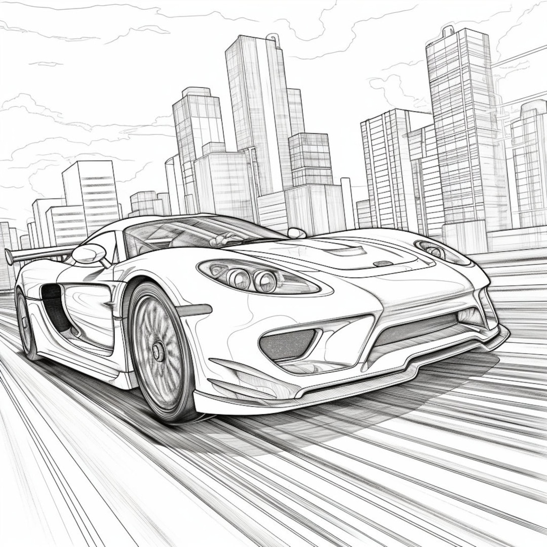 Coloring pages supercars coloring pages digital download printable coloring pages coloring pictures to print