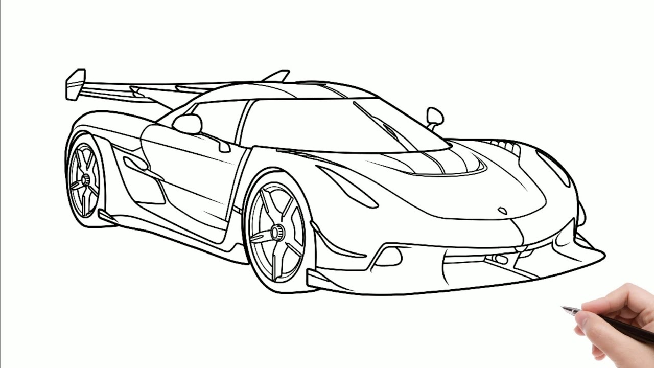 Drawing a koenigsegg jesko how to draw koenigsegg jesko sports car step by step