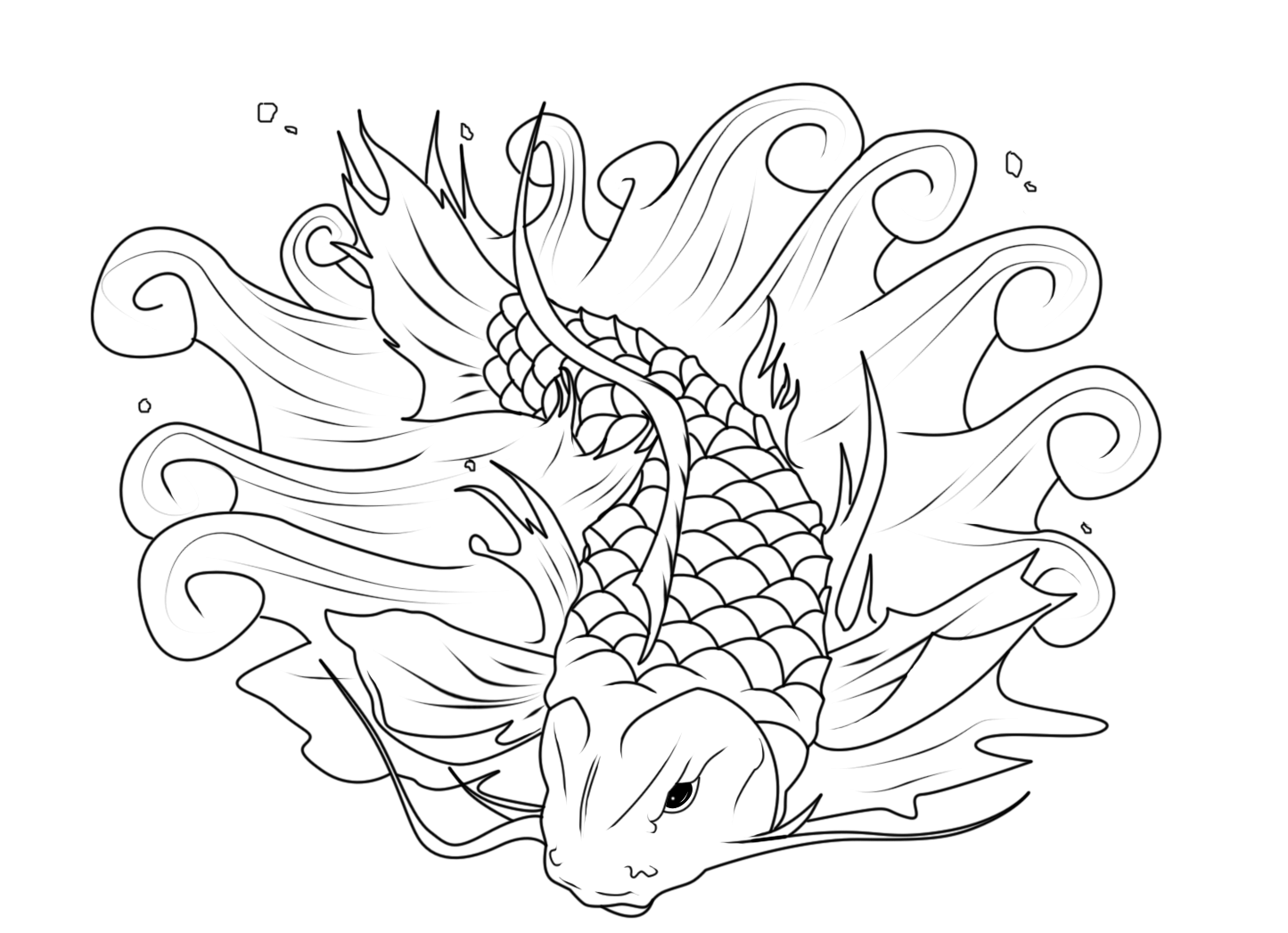 Koi fishing coloring page fish coloring page koi fish colors koi fish drawing