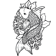 Top free printable koi fish coloring pages online