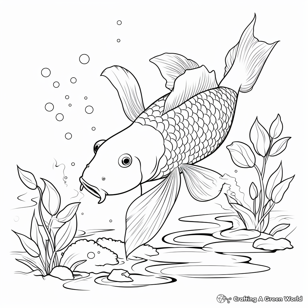 Adult koi coloring pages