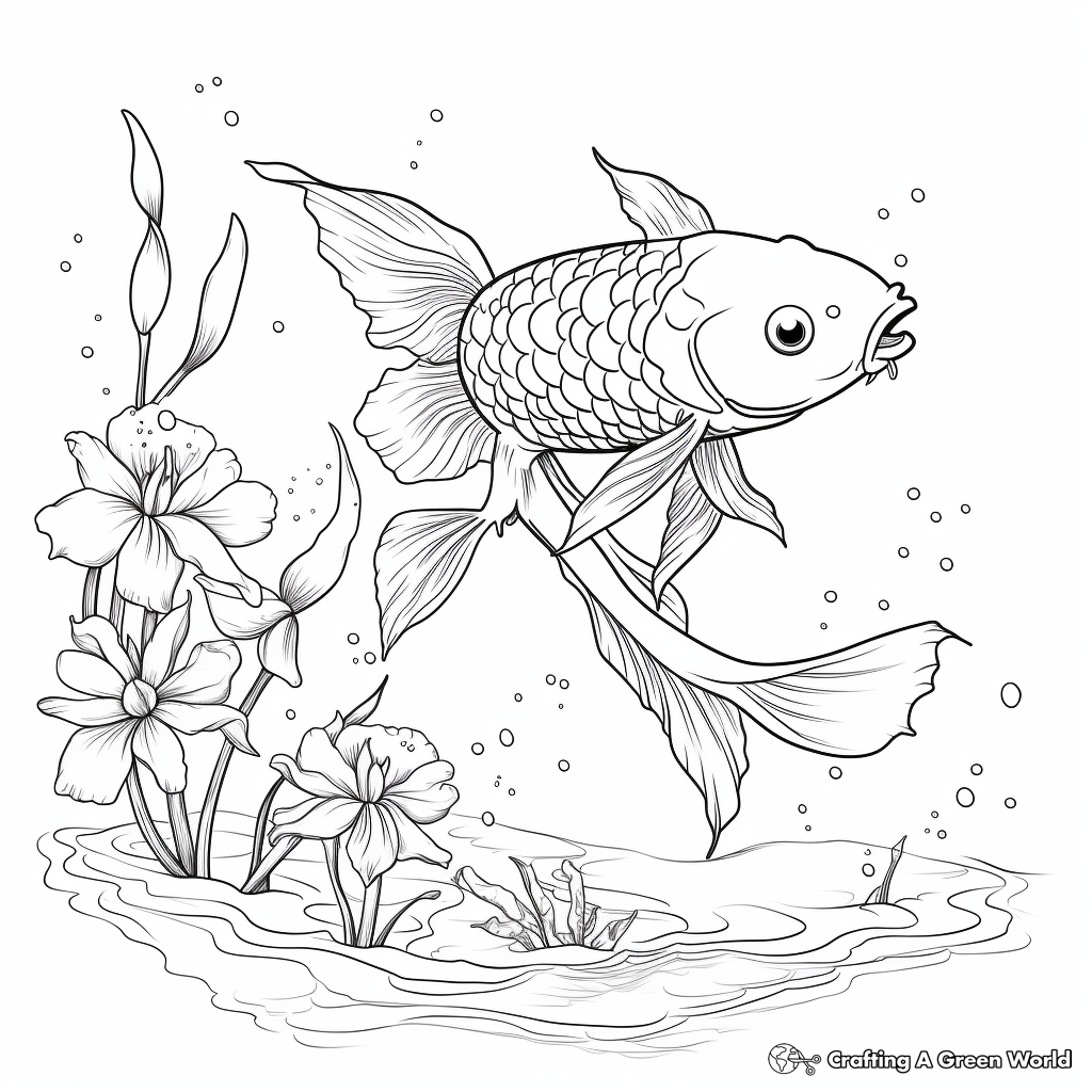 Adult koi coloring pages