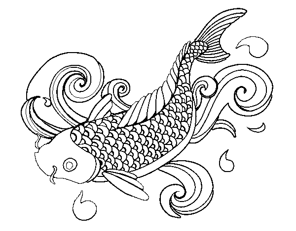 Koi coloring page