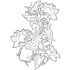 Top free printable koi fish coloring pages online