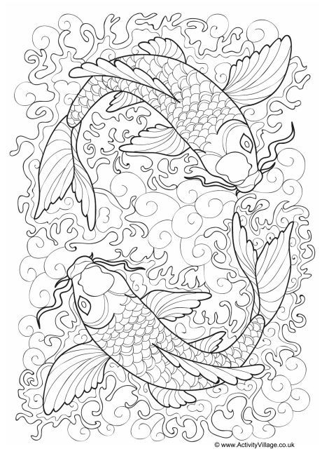 Koi coloring pages for adults coloring pages fish coloring page colouring pages coloring pages