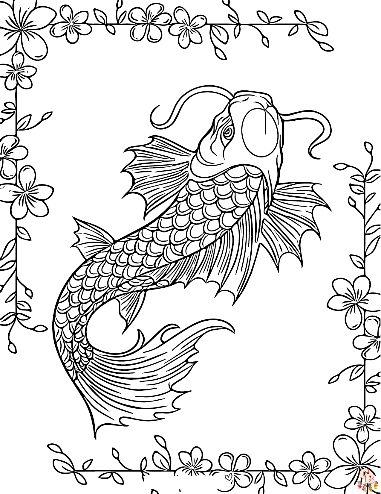 Color your world with koi fish coloring pages