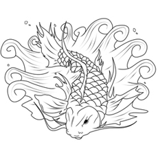 Top free printable koi fish coloring pages online