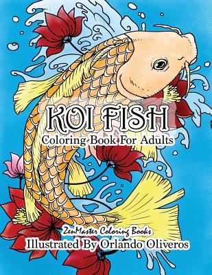 Koi fish adult coloring book coloring book of koi fish for relaxation and stress relief for adults paperback one more page