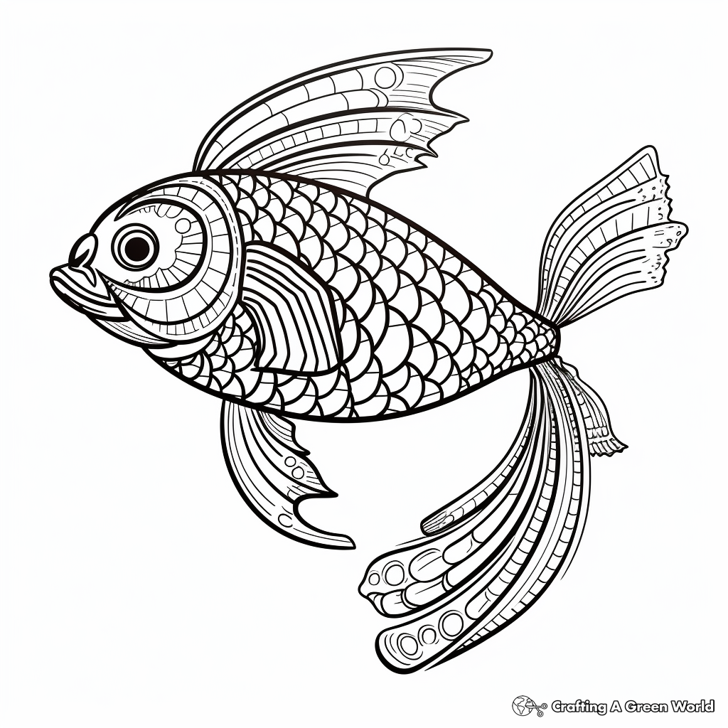 Adult koi coloring pages