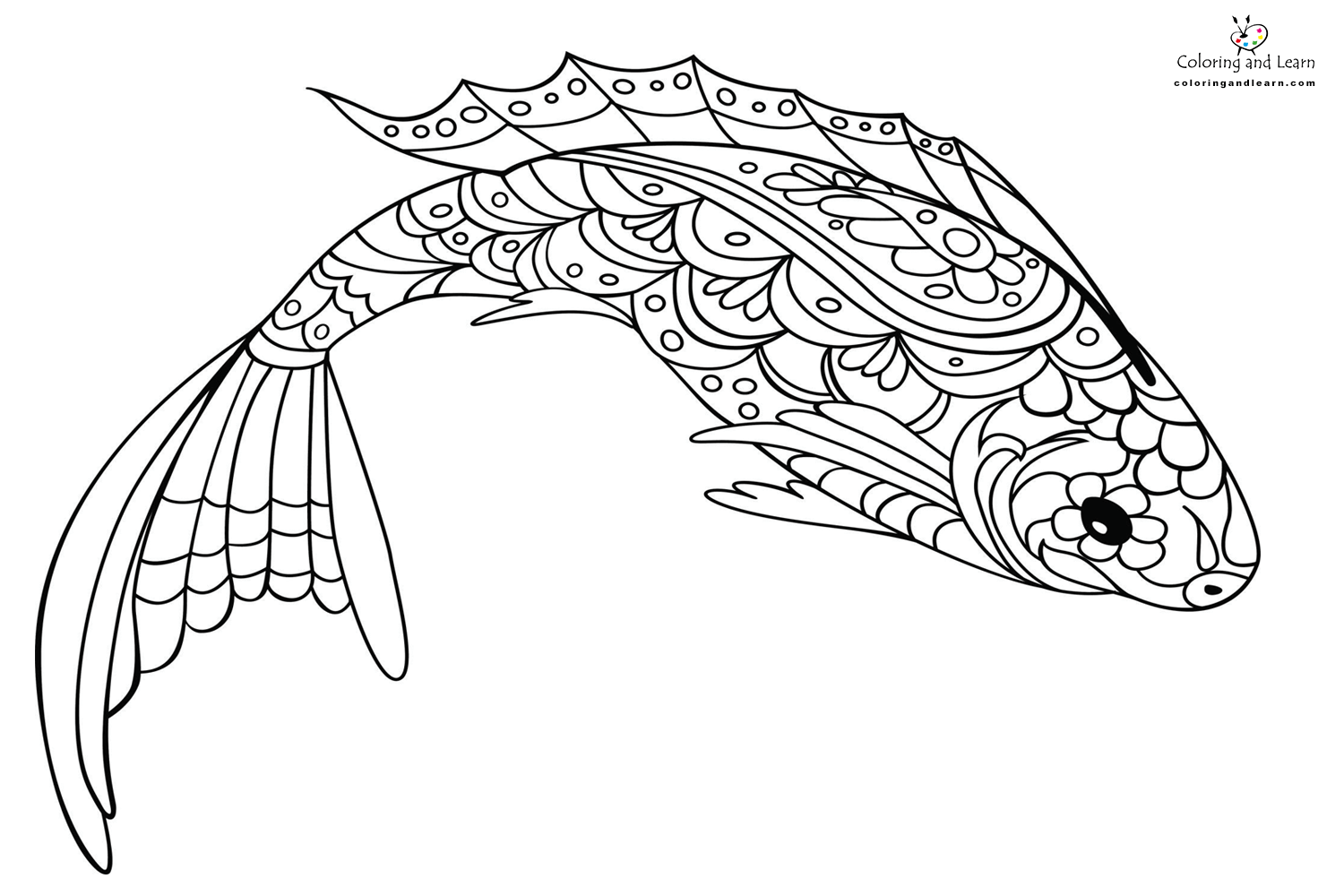 Fish coloring pages for adults