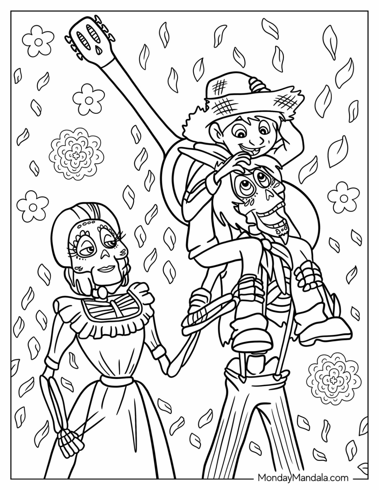 Coco coloring pages free pdf printables