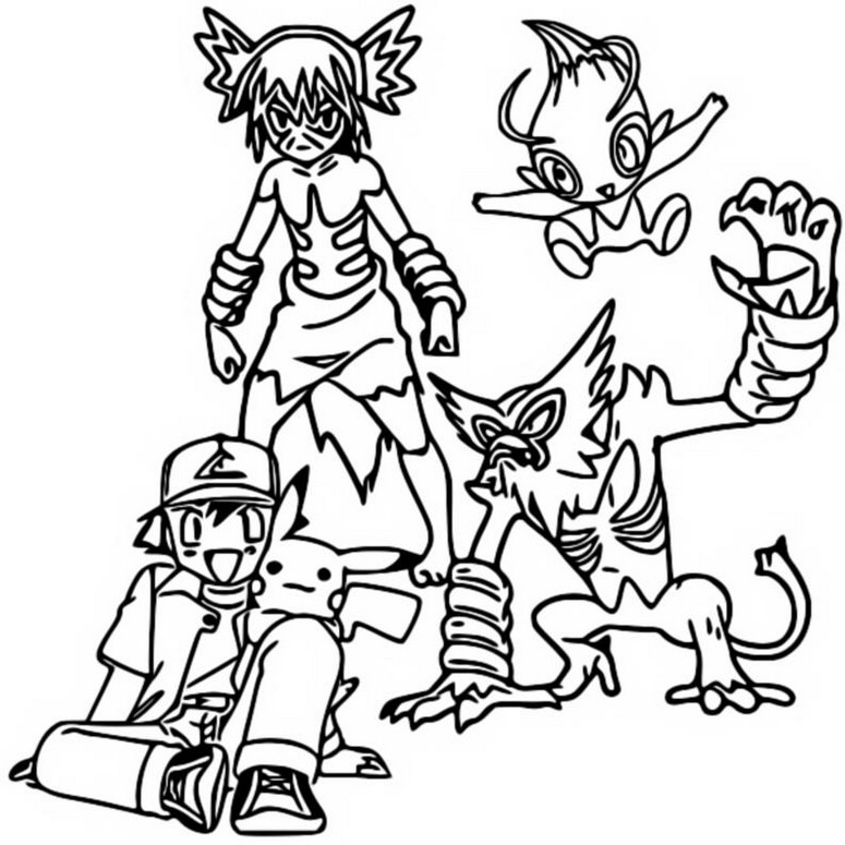 Coloring page pokãmon the movie