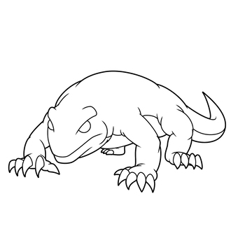 Free vectors komodo dragon coloring book