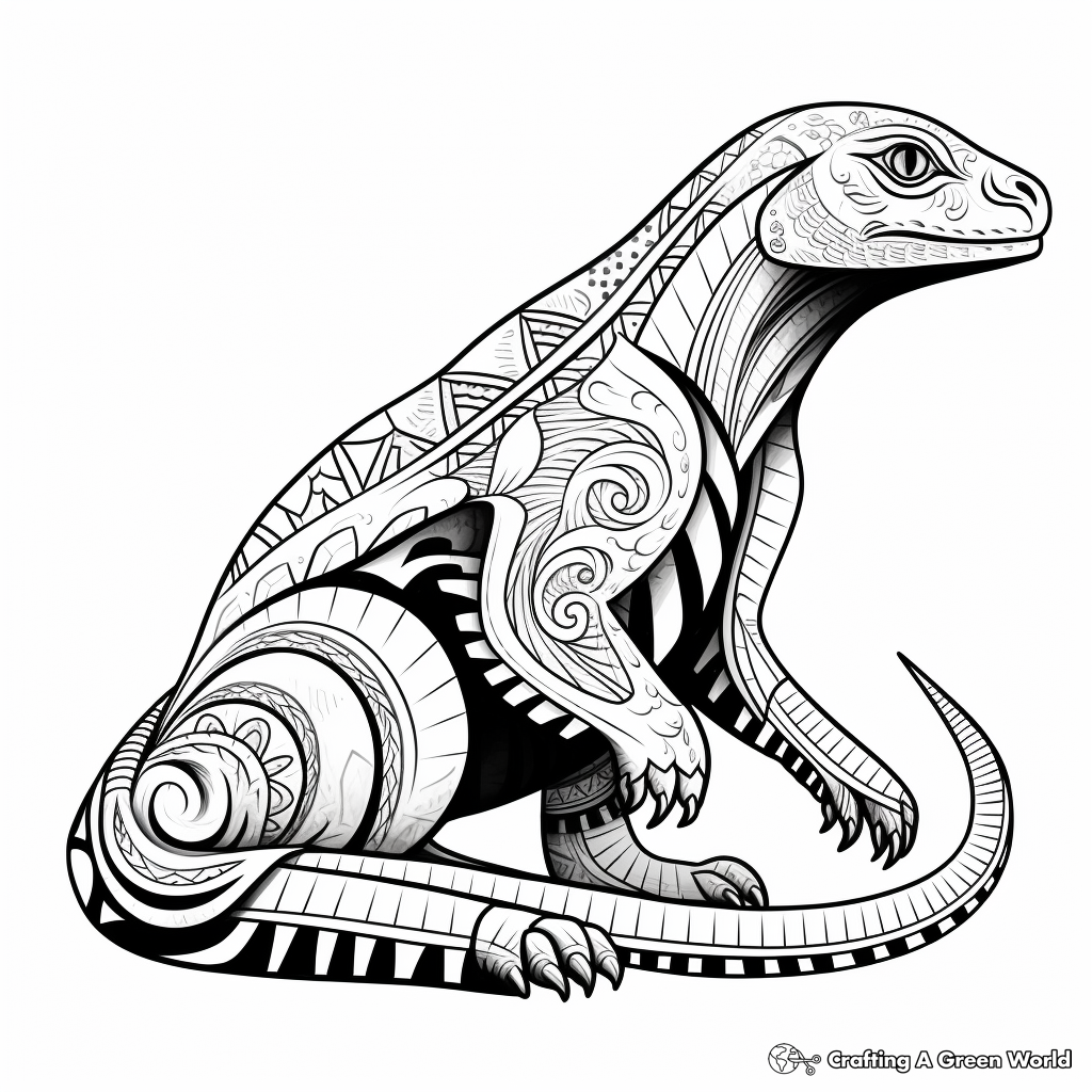 Komodo dragon coloring pages